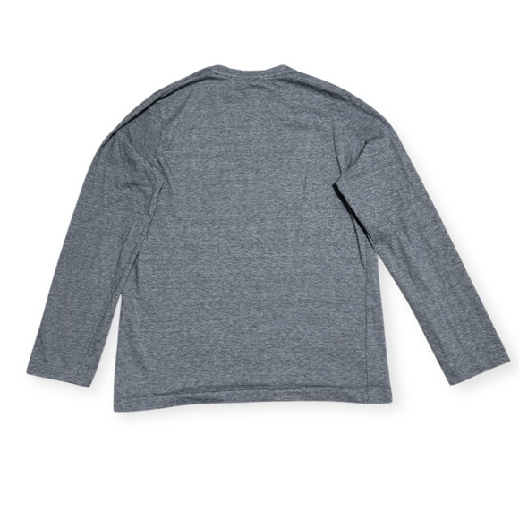 117 CLUB MONACO Men's Long Sleeve Crewneck Tee, Heather Black, Large - Picture 4 of 6